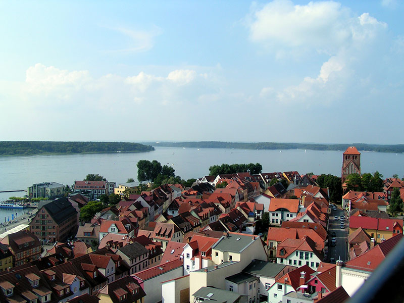 Waren Blick Von Der Marienkirche